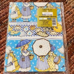 Vintage bridal shower wrapping paper